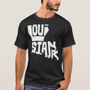 Patriotic Zuhause Staat Map von Louisiana Text For T-Shirt