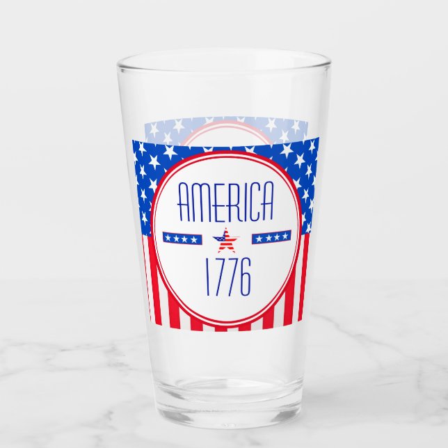 Patriotikamerikaner Glas (Vorderseite)