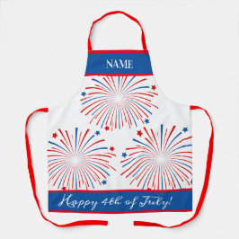 Patriotique 4 juillet feu d'artifice BBQ tablier