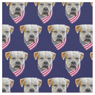 Patriotique américain bulldog artisanat tissu de c