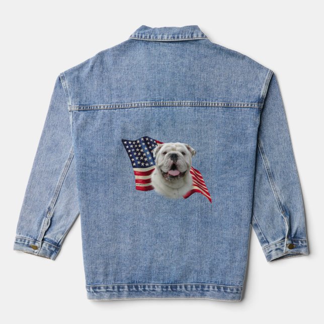 Patriotique Bulldog Denim Jacket (Verso)