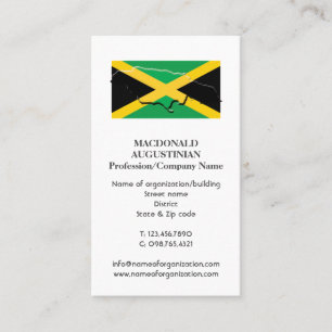 Patriotique DRAPEAU DE JAMAÏQUE Carte de visite