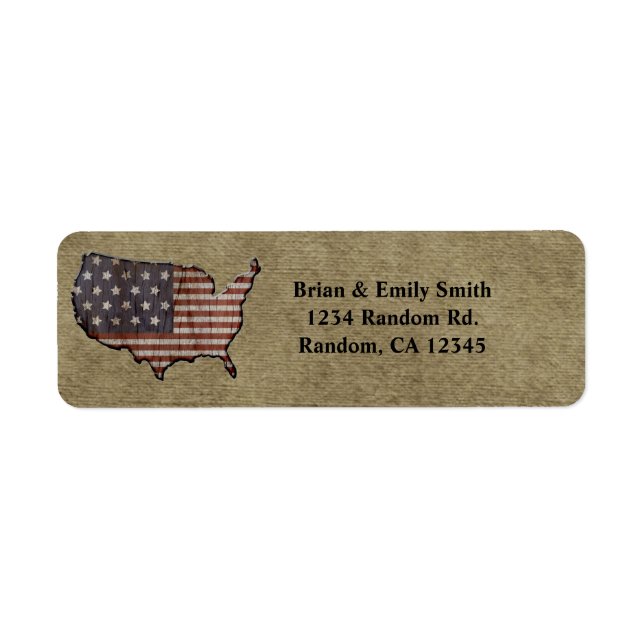 Patriotique États-Unis les étiquettes d'adresse de (Devant)