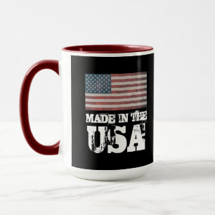 PATRIOTIQUE FABRIQUÉ AUX USA CAFÉ MUG
