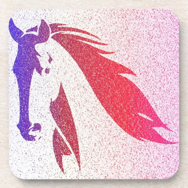Patriotique Horse Étincelle dessous de verre en pl (Devant)