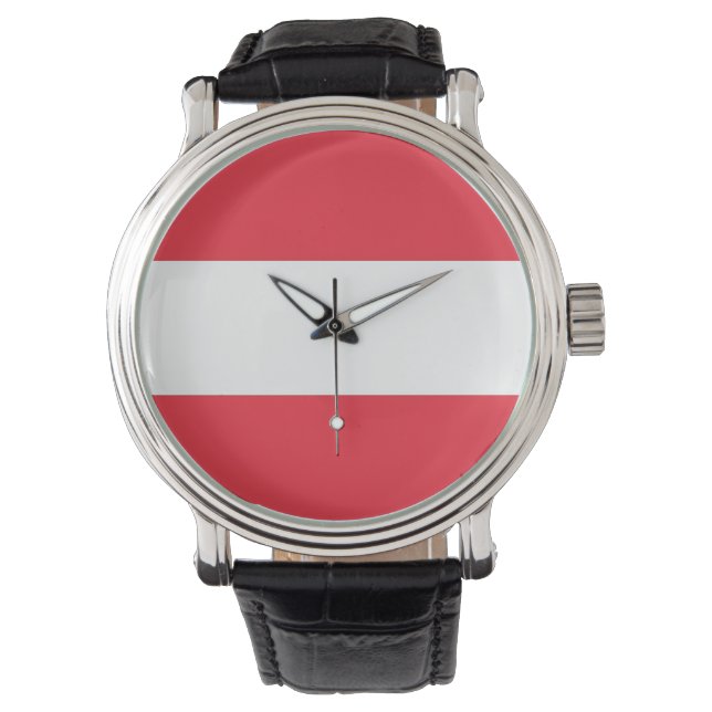 Patriotique, montre spéciale avec Drapeau d'Autric (devant)