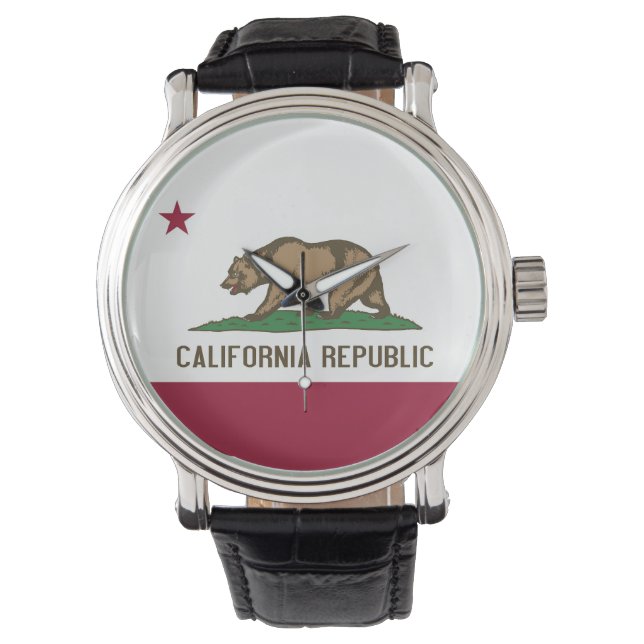 Patriotique, montre spéciale avec Drapeau de Calif (devant)