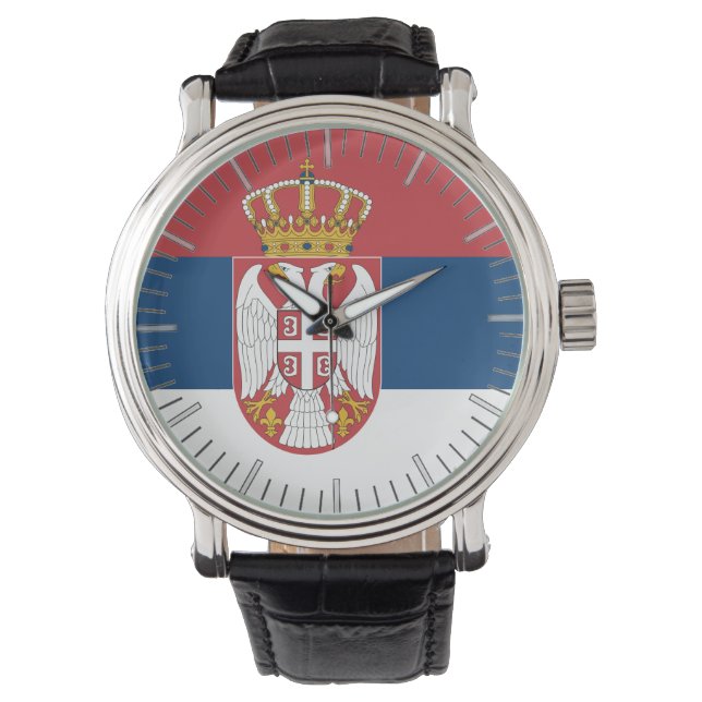 Patriotique, montre spéciale avec Drapeau de Serbi (devant)