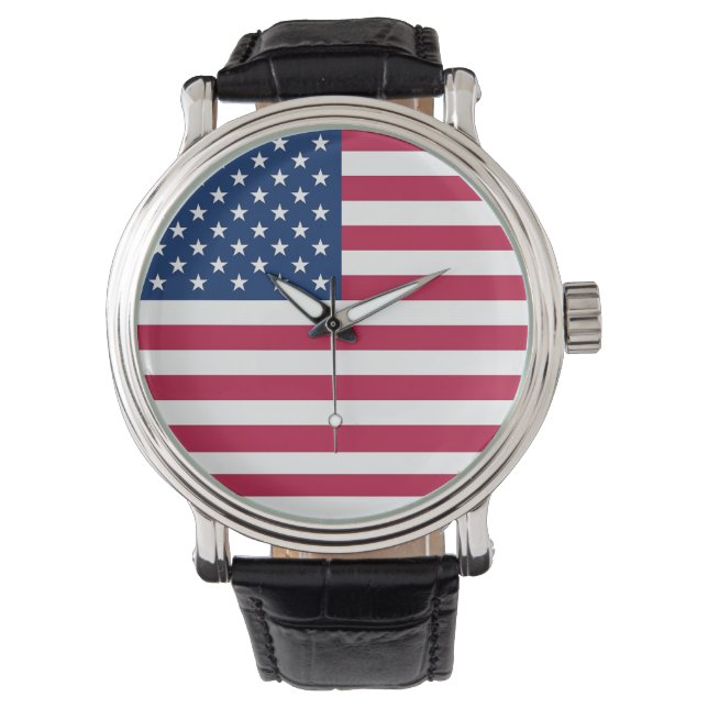 Patriotique, montre spéciale avec Drapeau des USA (devant)