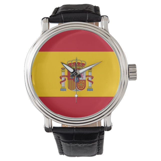 Patriotique, montre spéciale avec Drapeau d'Espagn (devant)