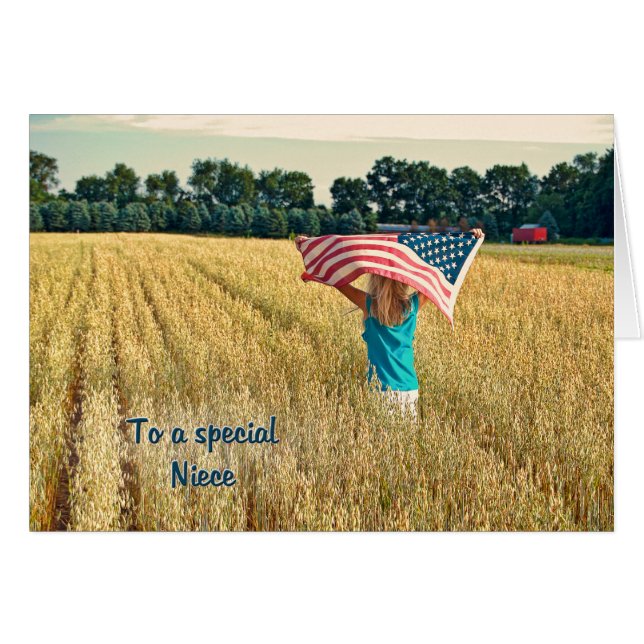 Patriotique pour la nièce (Devant horizontal)