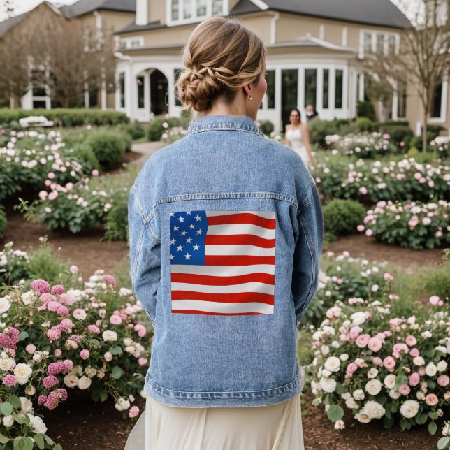 PATRIOTIQUE USA FLAG DENIM JACKET (Mariage Retour)