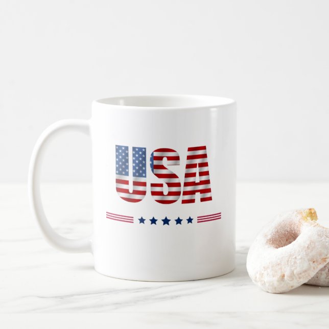 Patriotique USA Mug (Avec donut)