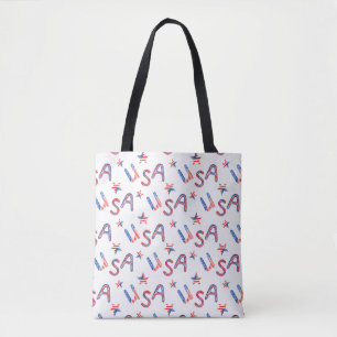 Patriotique USA Sac fourre-tout à thème avec poign
