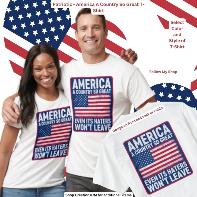 Patriotisch - Amerika ein so großes Land T-Shirt (Von Creator hochgeladen)