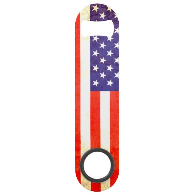 Patriotisch amerikanischer Flaggenöffner Speedflaschenöffner (Vorderseite)