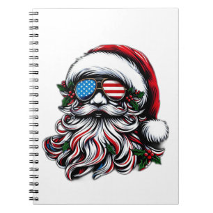 Patriotisch-amerikanischer Weihnachtsmann Notizblock