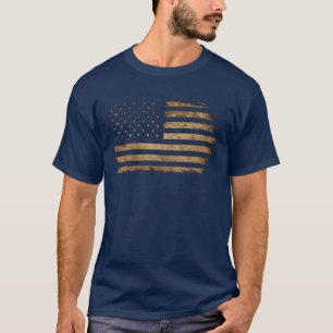 Patriotisch bedrückt überwitterte amerikanische Fl T-Shirt