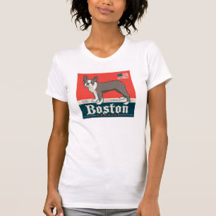 Patriotisch Boston Terrier T-Shirt