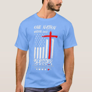 Patriotisch Christlich gesegnet eine Nation unter T-Shirt