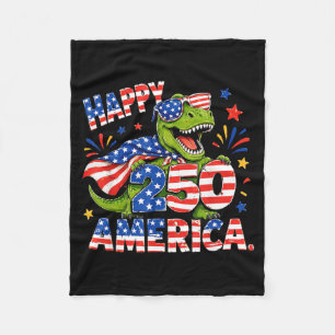 Patriotisch Coole Lustige T-Rex Dinosaurier July 4 Fleecedecke