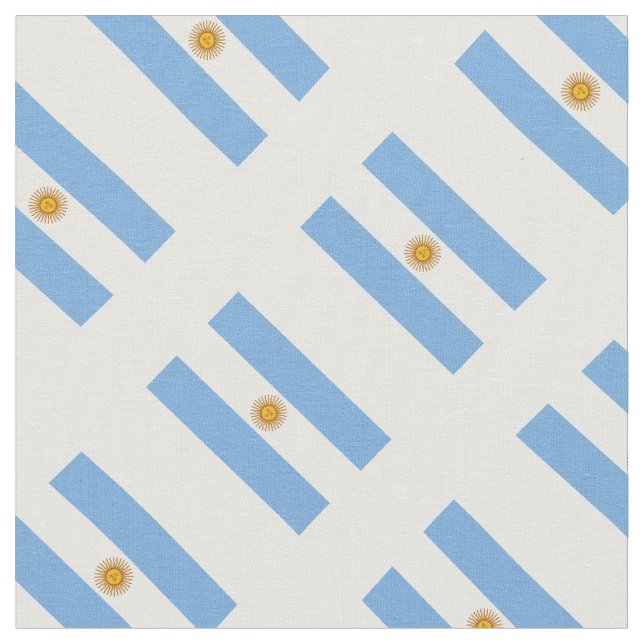 Patriotisch: Flagge Argentiniens Stoff (Nahaufnahme)