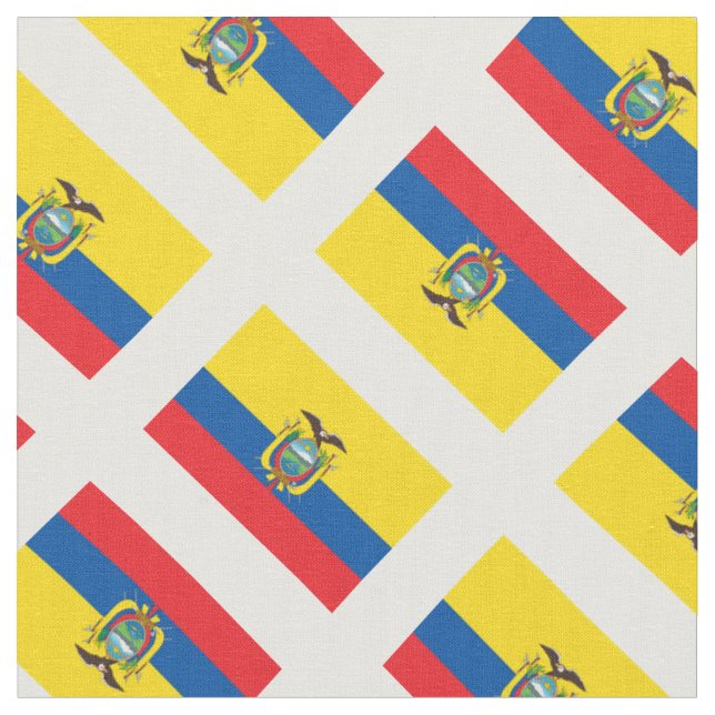 Patriotisch: Flagge Ecuadors Stoff (Nahaufnahme)