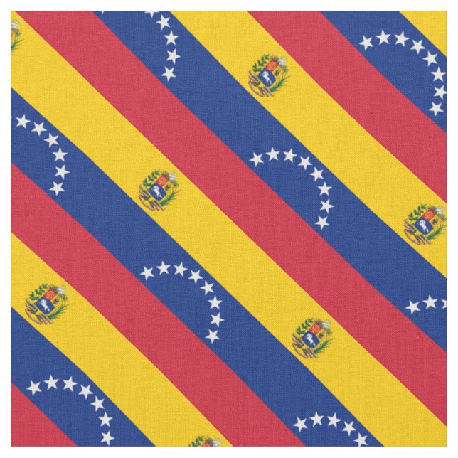 Patriotisch: Flagge Venezuelas Stoff (Nahaufnahme)
