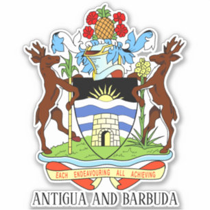Patriotisch für Antigua und Barbuda National Coat  Aufkleber