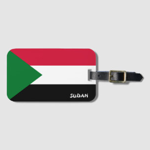 Patriotisch für die nationale Flagge des Sudan Gepäckanhänger