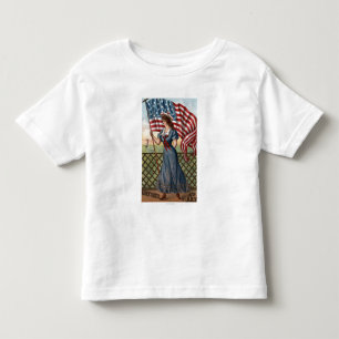 Patriotisch gekleidete Frau Kleinkind T-shirt