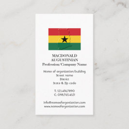 Patriotisch | GHANA FLAG | Foto-Visitenkarte Visitenkarte