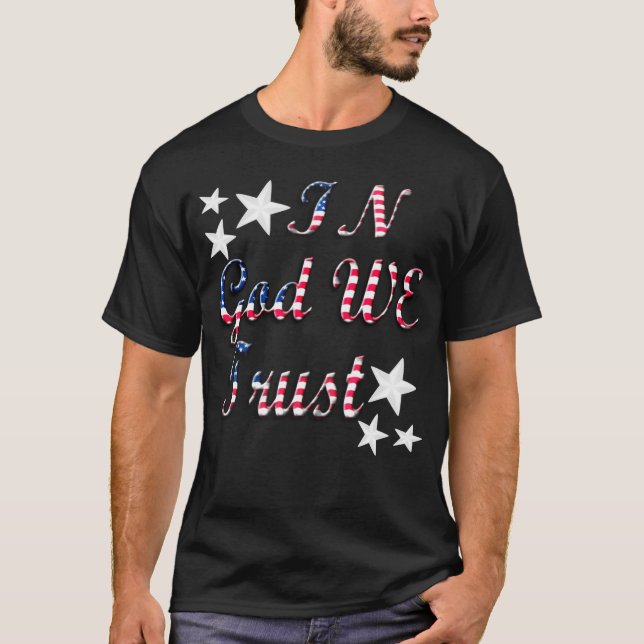 Patriotisch Gott wir vertrauen Flag Mens Shirt (Vorderseite)