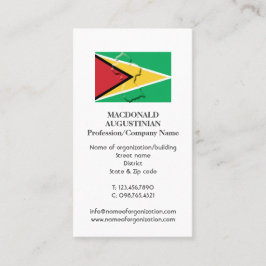 Patriotisch | GUYANA FLAG | Foto-Visitenkarte Visitenkarte