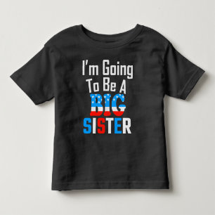 Patriotisch Ich werde eine große Schwester Kleinkind T-shirt