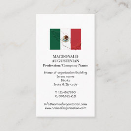 Patriotisch | MEXICO FLAG | Foto Business Card Visitenkarte