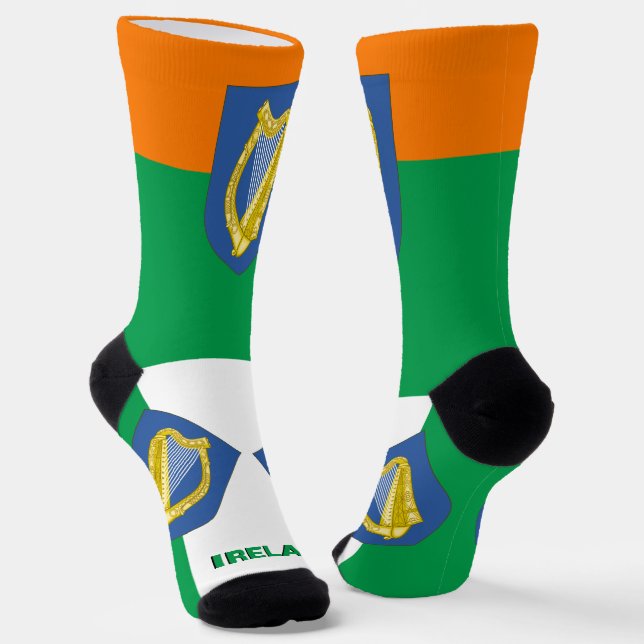Patriotisch, Nachhaltig Irland Premium Socken (Gewinkelt)