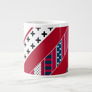Patriotisch, Patchwork Jumbo-Tasse