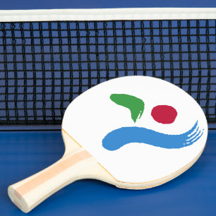 Patriotisch, Ping-Pong-Schläger mit der Flagge von Tischtennis Schläger