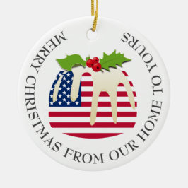 Patriotisch | Pudding | AMERIKANISCHE FLAG Keramik Ornament