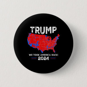 Patriotisch rot und blau Karte, Donald Trump, wir Button