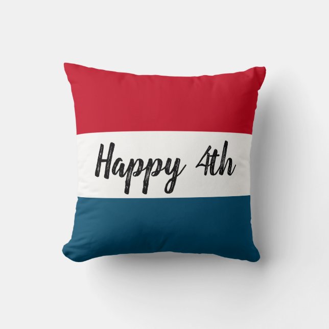 Patriotisch rot weiß und blau 4. Juli Kissen (Vorderseite)