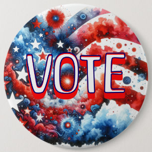 Patriotisch Rot, Weiß und Blau Button