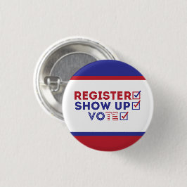 Patriotisch Rot, Weiß und Blau Button