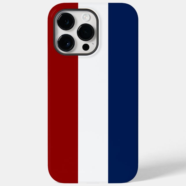 Patriotisch Rot Weiß und Blau Case-Mate iPhone 14 Pro Max Hülle (Rückseite)