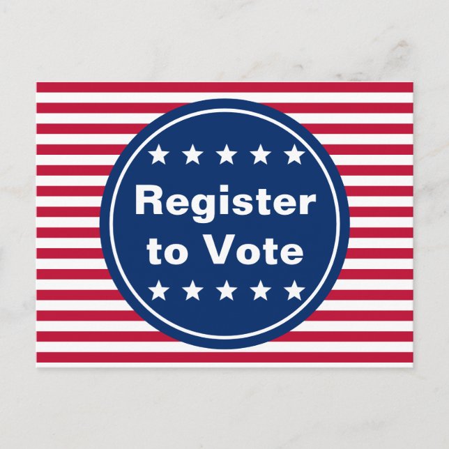 Patriotisch | Rot-Weiß und Blau-Register zur Absti Postkarte (Vorderseite)