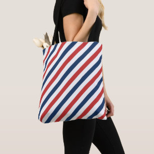 Patriotisch Rot Weiß und Blau Streifen Tasche