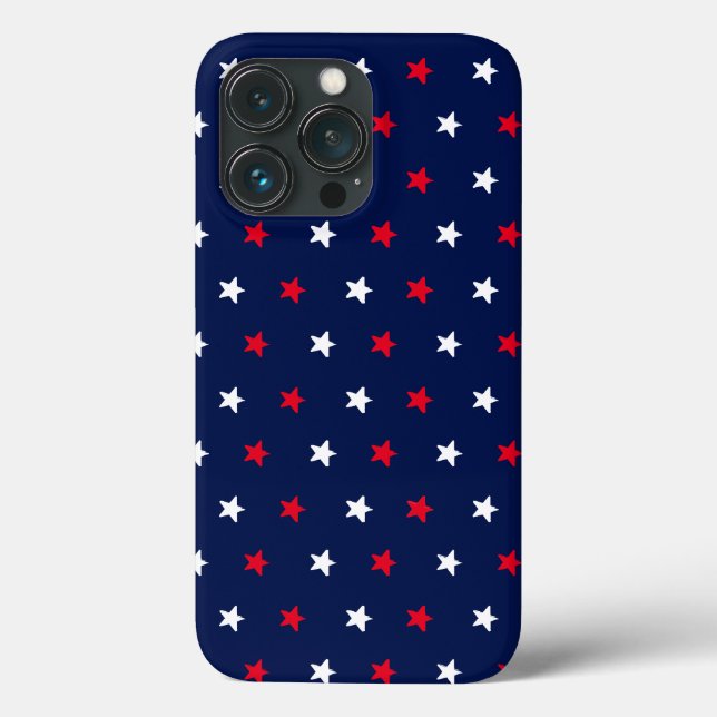 Patriotisch rote, weiße und marineblau Sterne Must Case-Mate iPhone Hülle (Rückseite)