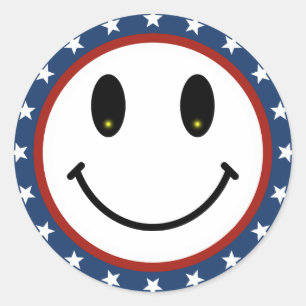 Patriotisch Runder Aufkleber