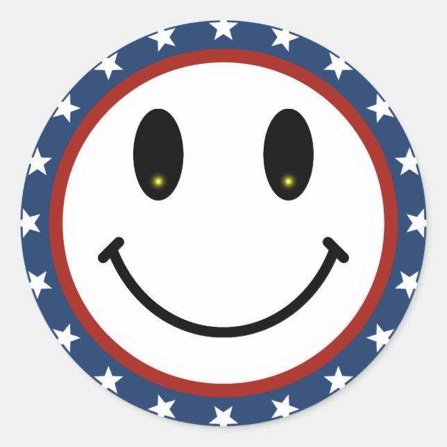 Patriotisch Runder Aufkleber (Vorderseite)